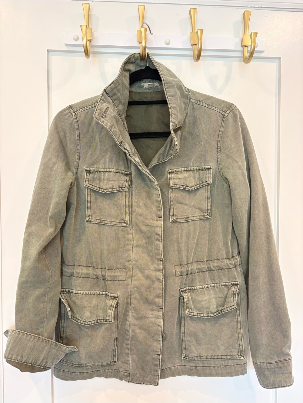 Urban Outfitters Distressed Olive Utility Jacket